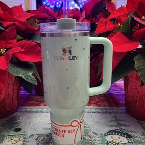 Stanley 40 oz FlowState Tumbler - Peppermint Polka Dot, Brand New